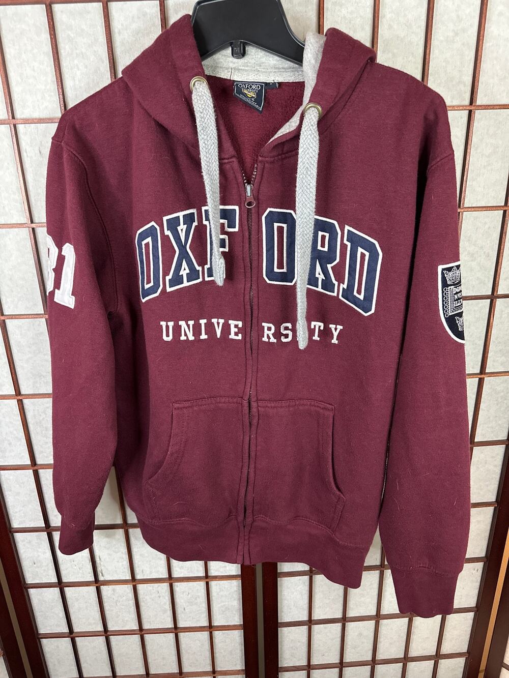 Oxford University Official Sweatshirt unisex size small Burgundy